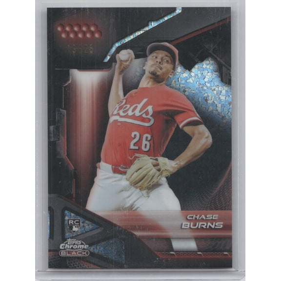 2026 Topps Chrome Black Chase Burns #38 Orange Mini-Diamonds /25 RC Cincinnati Reds MLB Baseball Trading Card
