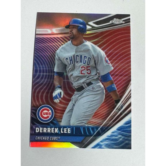 2026 Topps Chrome Derrek Lee RVA-6 Rivals Refractor Chicago Cubs Baseball Card Chicago Cubs MLB Baseball Trading Card
