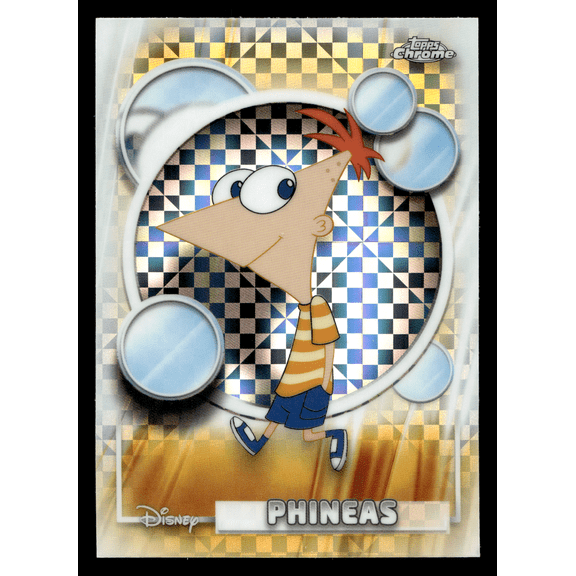 2026 Topps Chrome Disney Phineas & Ferb X-Fractor Short Print Trading Card #115