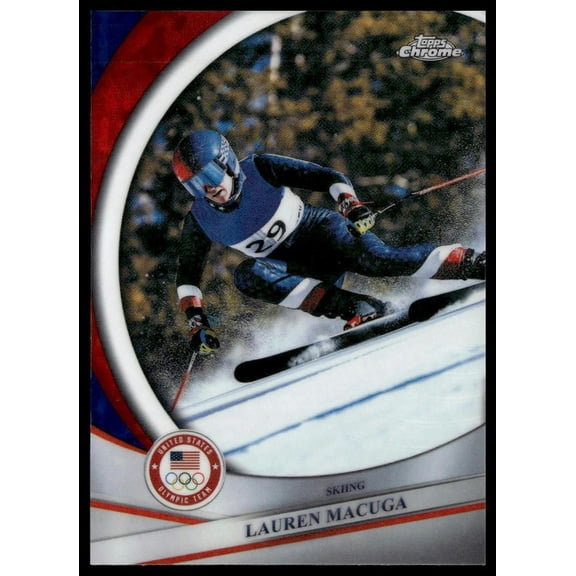 2026 Topps Chrome Olympics Skiing Lauren Macuga United States Olympic Team Near Mint Trading Card