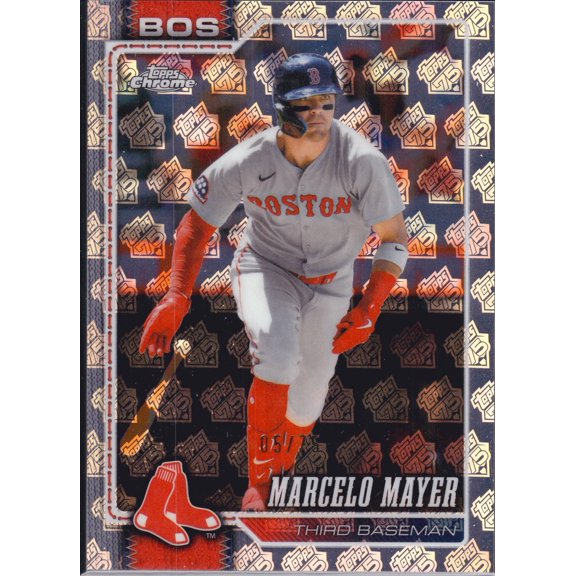 2026 Topps Chrome Logo Refractor Marcelo Mayer #88 Boston Red Sox Baseball Card Boston Red Sox MLB Baseball Trading Card