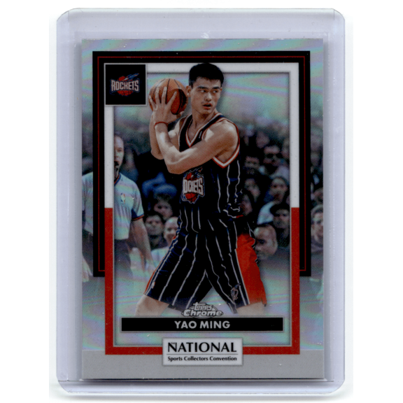 2026 Topps Chrome National NSCC Houston Rockets Yao Ming Refractor #NBA-38 Basketball Card Houston Rockets NBA Basketball Trading Card