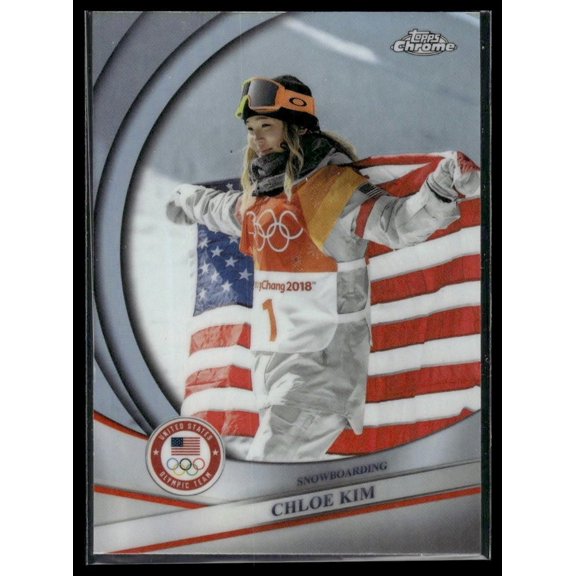 2026 Topps Chrome Olympic Chloe Kim #16 Refractor Snowboarding Card