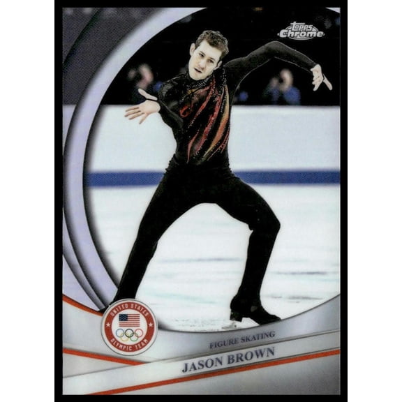 2026 Topps Chrome Olympic Refractor Jason Brown USA Figure Skating Card