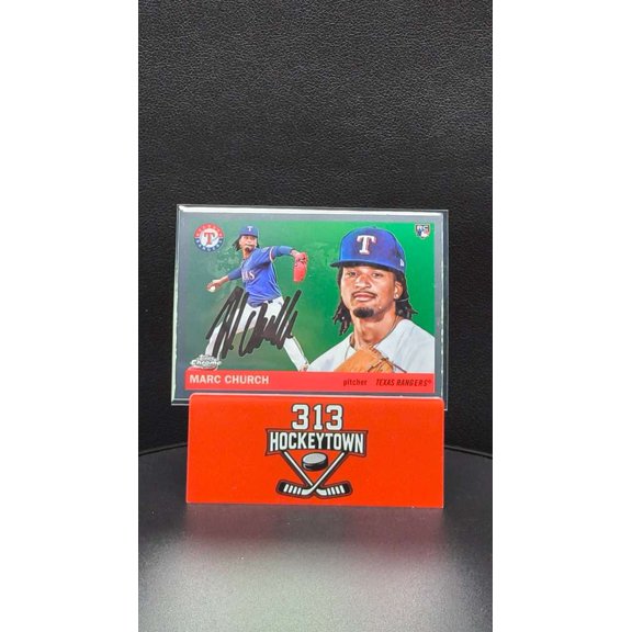 2026 Topps Chrome Platinum Anniversary Marc Church #273 RC Signed Texas Rangers Baseball Card Texas Rangers MLB Baseball Trading Card