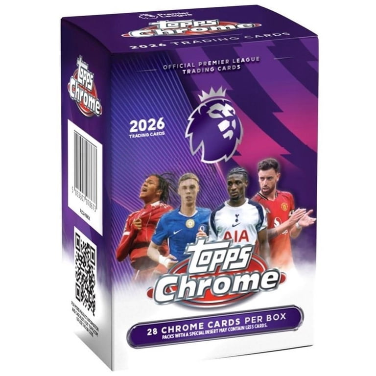 2026 Topps Chrome EPL Soccer Blaster Box, 7-Pack with Parallels