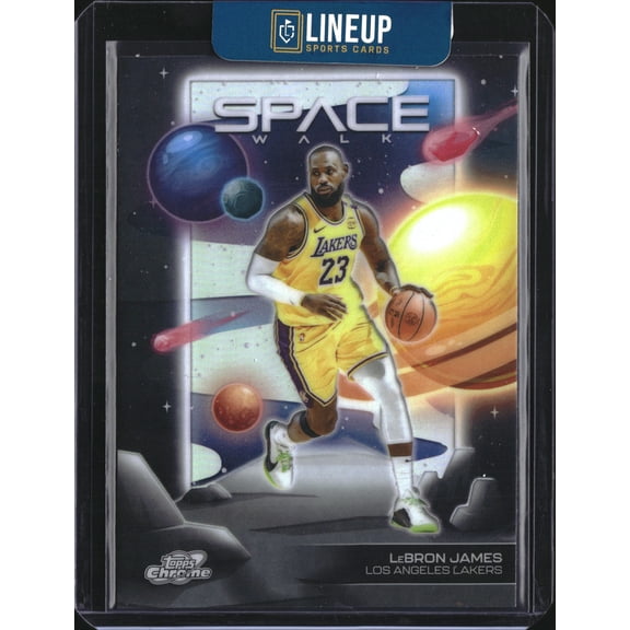 2026 Topps Chrome Space Walk LeBron James #SW-1 Refractor Los Angeles Lakers NBA Basketball Trading Card