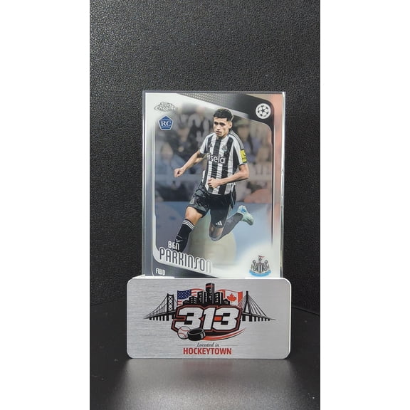 2025-26 Topps Chrome Newcastle United UEFA Champions League RC Ben Parkinson #129 Soccer Card
