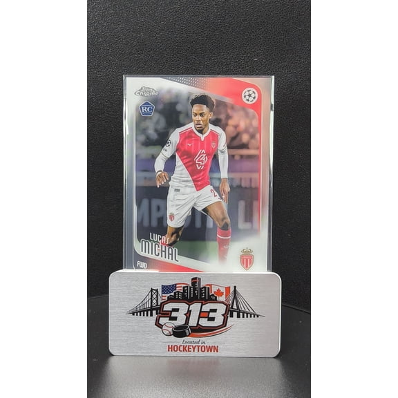 2025-26 Topps Chrome UEFA Champions League Lucas Michal AS Monaco RC #94 Soccer Card