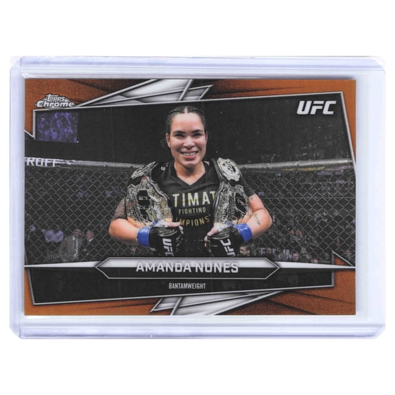 2026 Topps Chrome UFC Amanda Nunes #195 GOLD /50 Short Print HOF Parallel/Variety Low Pop UFC UFC MMA Trading Card