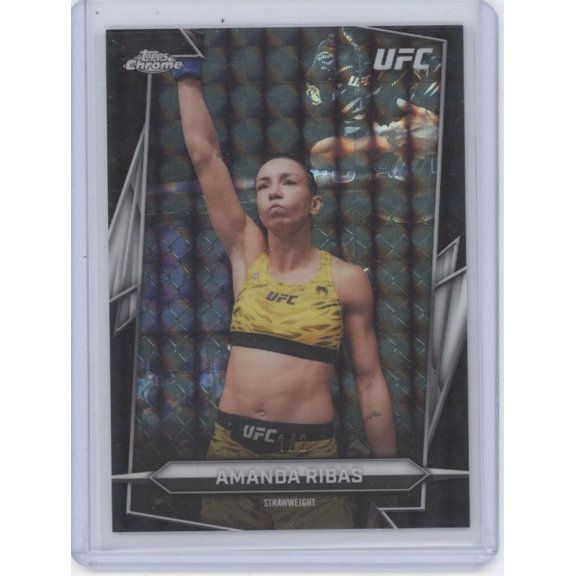 2026 Topps Chrome UFC Amanda Ribas #32 Black Geometric /2