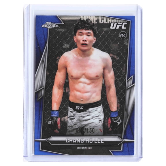 2026 Topps Chrome UFC Chang Ho Lee #139 Blue RayWave /150 Rookie RC Trading Card Low Pop Short Print Bantamweight UFC Mixed Martial Arts Trading Card