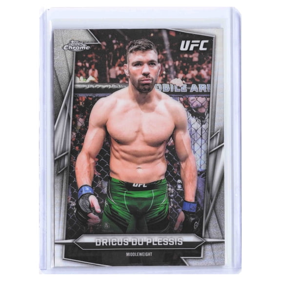 2026 Topps Chrome UFC Dricus Du Plessis #10 SONAR UFC Trading Card Middleweight UFC Mixed Martial Arts Trading Card