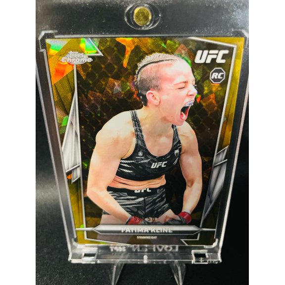 2026 Topps Chrome UFC Fatima Kline #158 Gold Atomic Refractor 50/50 RC MMA Card