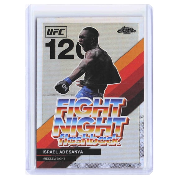 2026 Topps Chrome UFC Fight Night Flashback Israel Adesanya FNF-11 MMA Trading Card