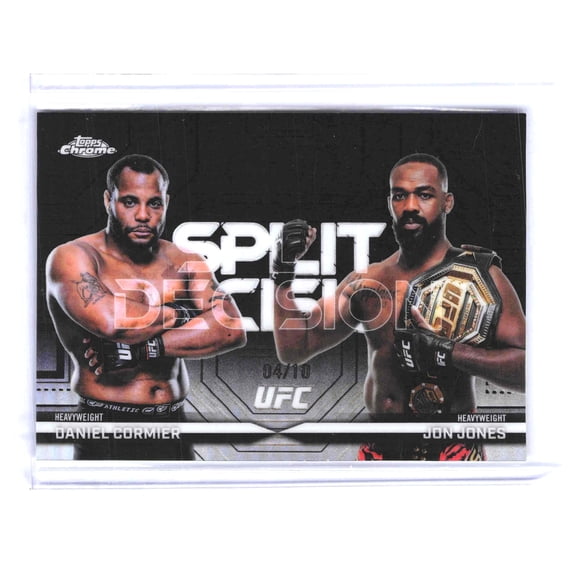 2026 Topps Chrome UFC Split Decision Daniel Cormier Jon Jones #SD-2 Black /10