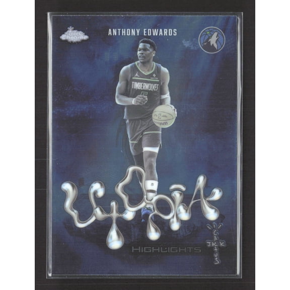 2026 Topps Chrome Utopia Highlights Anthony Edwards UH-9 Basketball Card Minnesota Timberwolves NBA Basketball Trading Card
