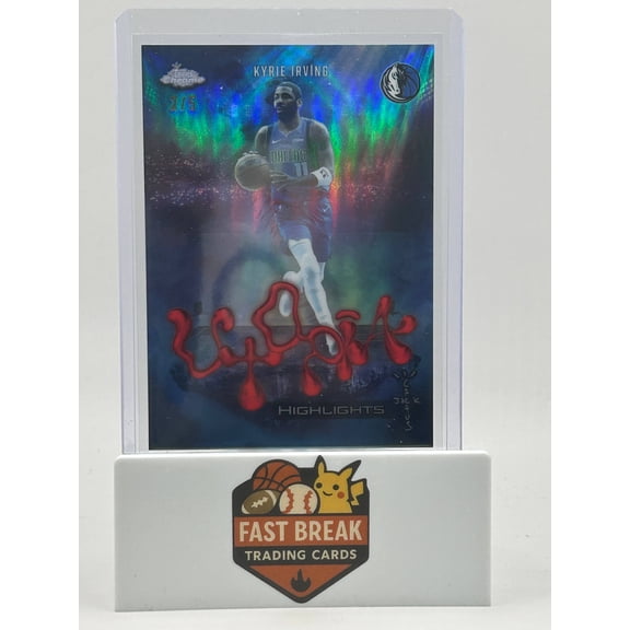 2026 Topps Chrome Utopia Highlights Refractor /5 Kyrie Irving UH-14 Dallas Mavericks Baseball Card Dallas Mavericks NBA Basketball Trading Card