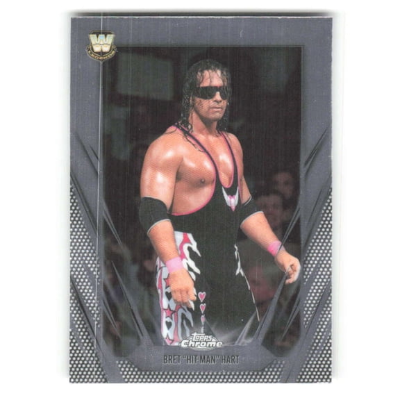 2026 Topps Chrome WWE #30 Bret Hit Man Hart Legend Wrestling Base Trading Card