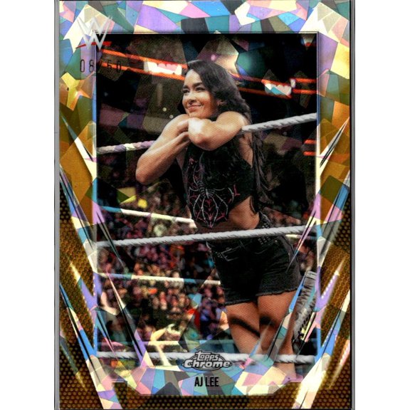 2026 Topps Chrome WWE AJ Lee #105 Atomic Refractor Baseball Card