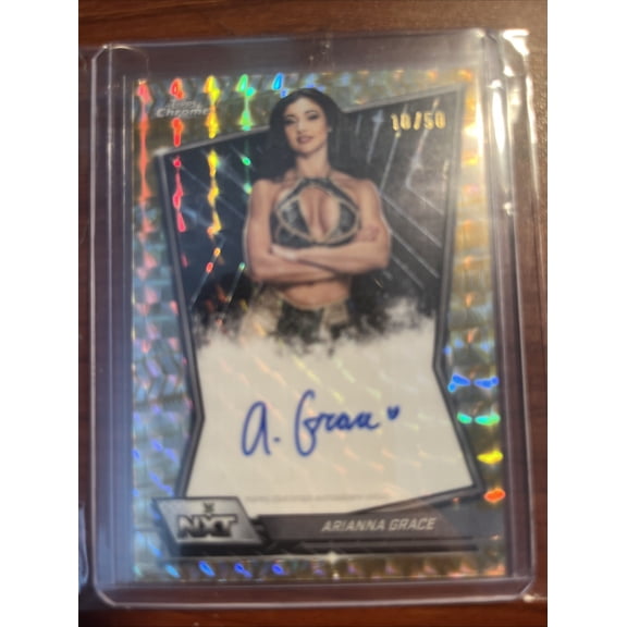 2026 Topps Chrome WWE Arianna Grace [Base] Base Set Topps United States WWE Autographed Wrestling Trading Card