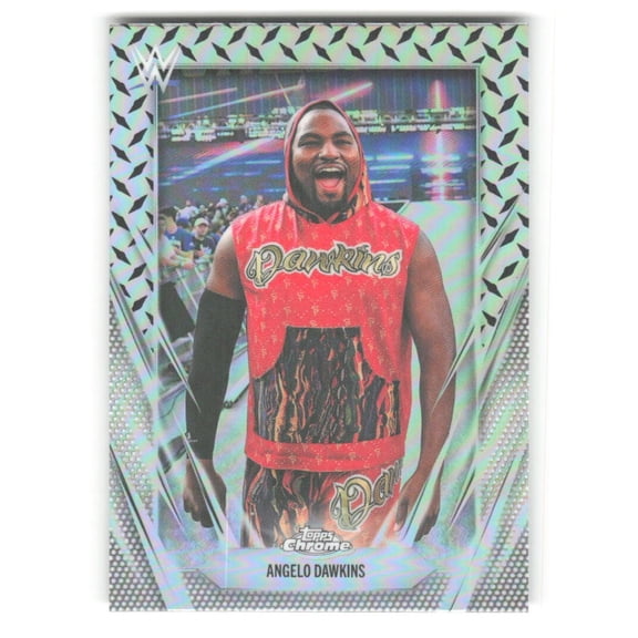 2026 Topps Chrome WWE Diamond Plate Refractor #108 Angelo Dawkins SmackDown  Wrestling Trading Card