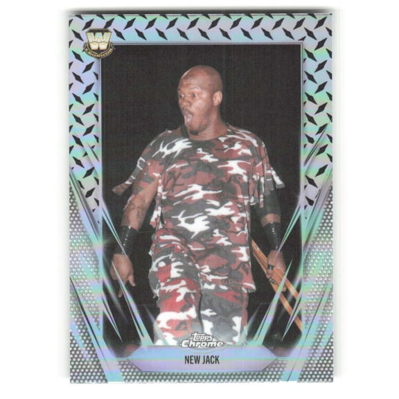 2026 Topps Chrome WWE Diamond Plate Refractor #110 New Jack Legend Wrestling Trading Card