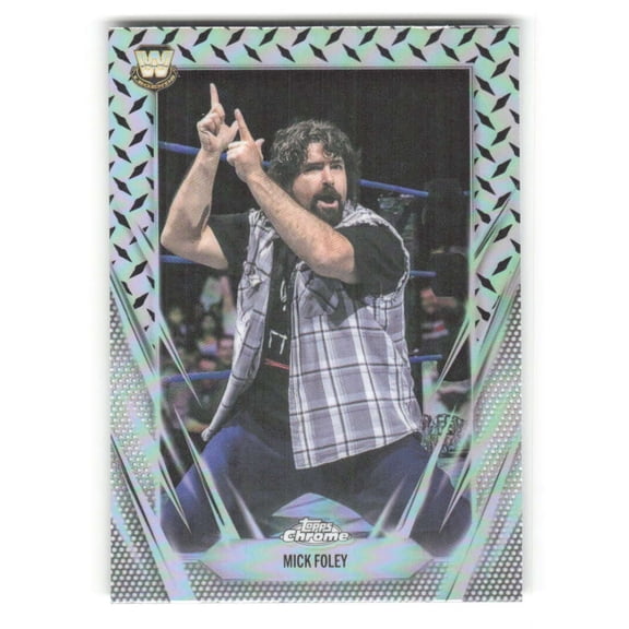 2026 Topps Chrome WWE Diamond Plate Refractor #135 Mick Foley Legend Wrestling Trading Card