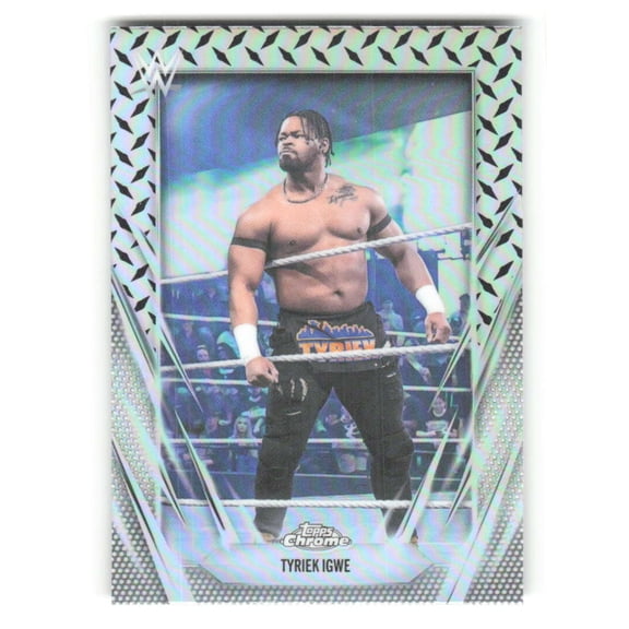 2026 Topps Chrome WWE Diamond Plate Refractor #190 Tyriek Igwe NXT Wrestling Trading Card