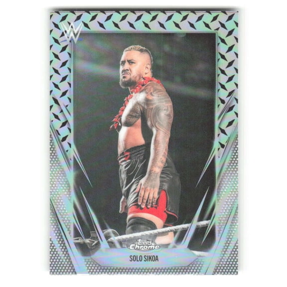 2026 Topps Chrome WWE Diamond Plate Refractor #63 Solo Sikoa SmackDown Wrestling Trading Card