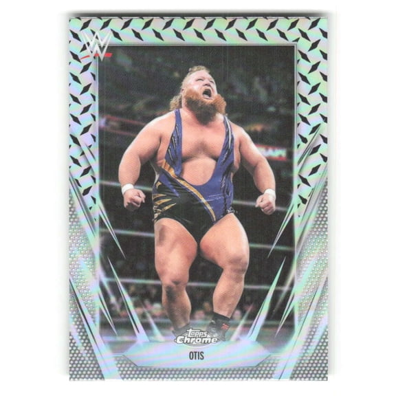 2026 Topps Chrome WWE Diamond Plate Refractor #75 Otis Raw Wrestling Trading Card