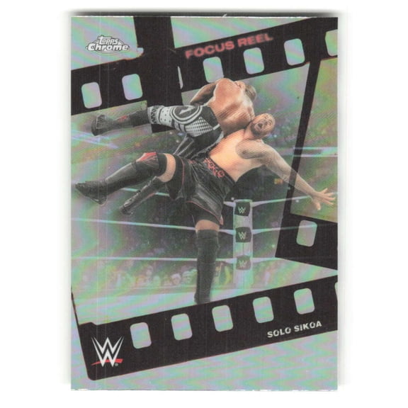 2026 Topps Chrome WWE Focus Reel Refractor #FR-5 Solo Sikoa SmackDown Wrestling Trading Card