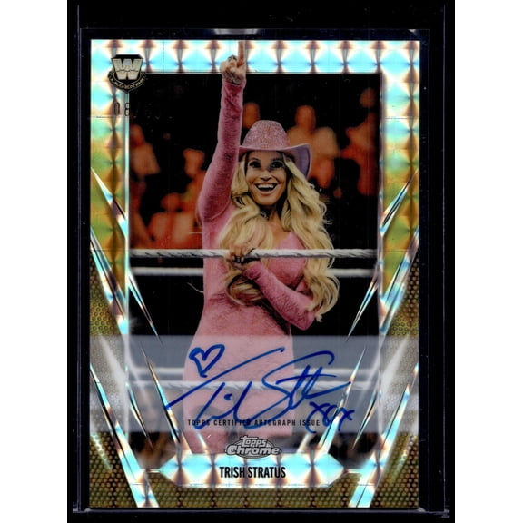2026 Topps Chrome WWE Legends Atomic Refractor 08/50 Trish Stratus BCA-TRS Auto Card