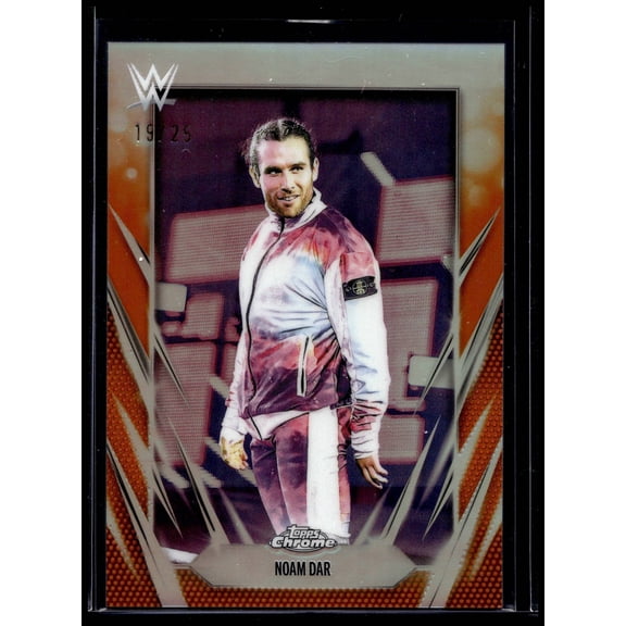 2026 Topps Chrome WWE Noam Dar #130 Orange Refractor 19/25 NXT Wrestling Card