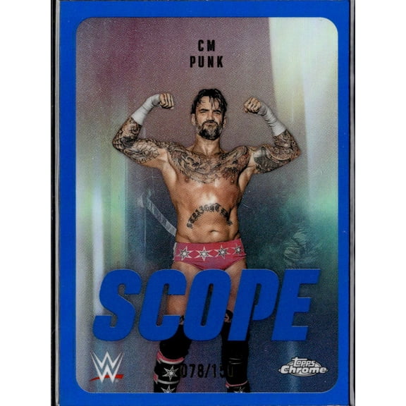 2026 Topps Chrome WWE Scope CM Punk #SCO-40 Blue /150