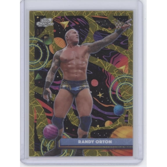 2026 Topps Cosmic Chrome WWE Randy Orton #125 Gold /58 WWE WWE Wrestling Trading Card