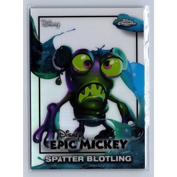 2026 Topps Disney Neon Chrome Epic Mickey Spatter Blotling #EM-18