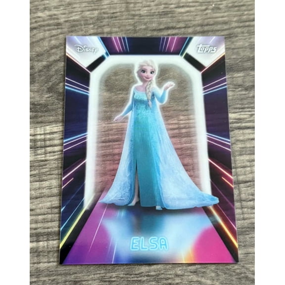 2026 Topps Disney Neon Elsa Insert Exclusive Short Print Parallel/Variety
