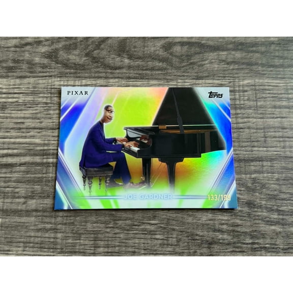 2026 Topps Disney Neon Joe Gardner Trading Card Green Parallel Short Print Serial Numbered Insert Exclusive