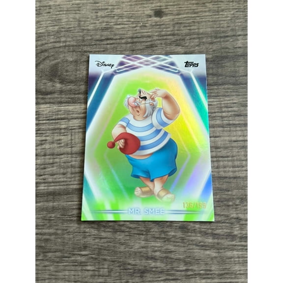 2026 Topps Disney Neon Mr. Smee Green Short Print Serial Numbered Exclusive Insert Trading Card