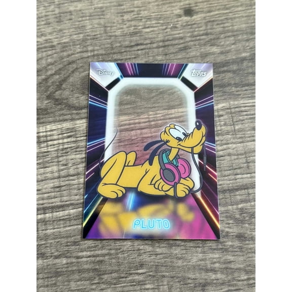 2026 Topps Disney Neon Pluto Insert Exclusive Short Print Parallel/Variety