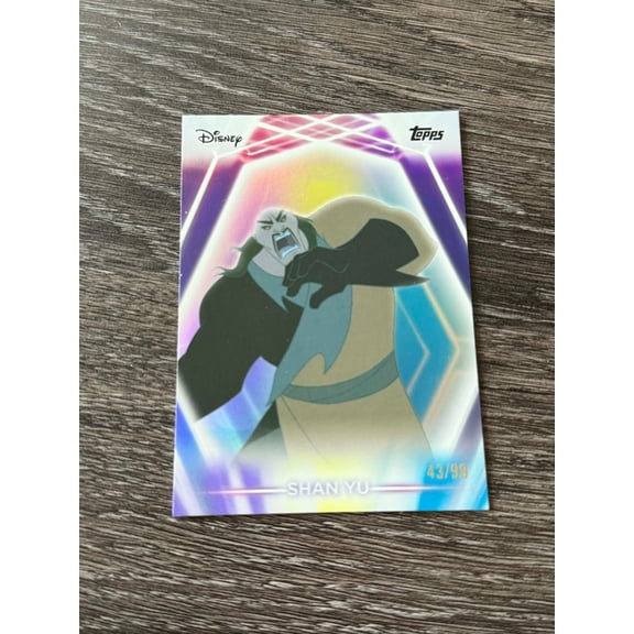 2026 Topps Disney Neon Shan Yu Insert Exclusive Short Print Parallel/Variety
