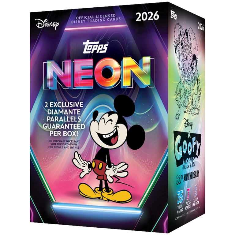 2026 Topps Disney Neon - Factory Sealed - Value Box - Walmart.com