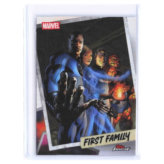 2026 Topps Finest Marvel Rainbow Holo FF-03 Sue Storm Ben Grimm Johnny Storm Trading Card