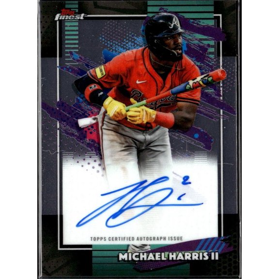 2026 Topps Finest Michael Harris II Autograph FA-MH Baseball Card Atlanta Braves Atlanta Braves MLB Autographed Baseball Trading Card