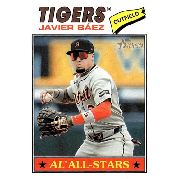 2026 Topps Heritage #107 Javier Baez Detroit Tigers  MLB Baseball Base Trading Card