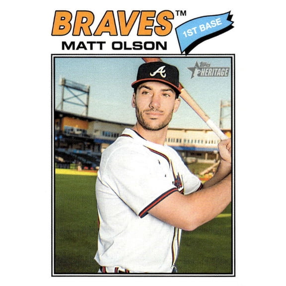 2026 Topps Heritage #194 Matt Olson Atlanta Braves  MLB Baseball Base Trading Card