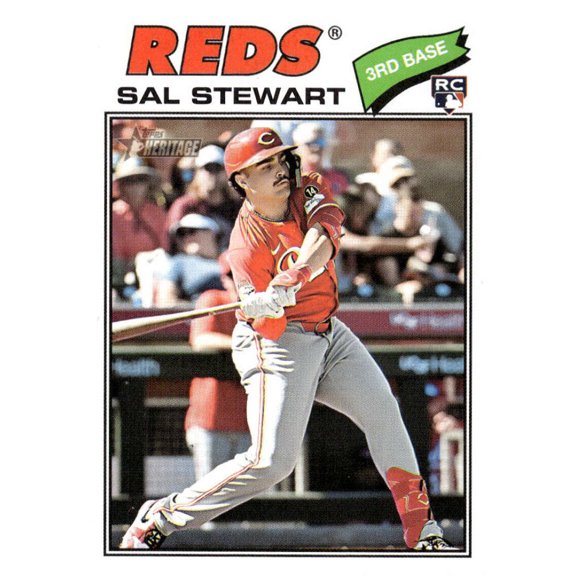 2026 Topps Heritage #221 Sal Stewart RC Rookie Cincinnati Reds  MLB Baseball Base Trading Card