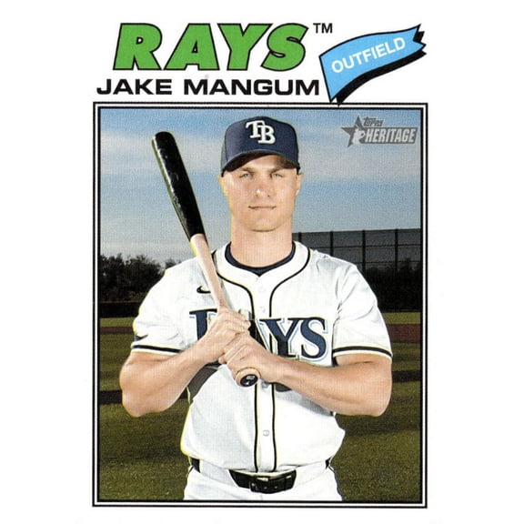 2026 Topps Heritage #227 Jake Mangum Tampa Bay Rays  MLB Baseball Base Trading Card
