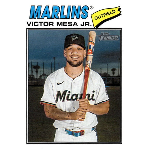 2026 Topps Heritage #257 Victor Mesa Jr. Miami Marlins MLB Baseball Base Trading Card